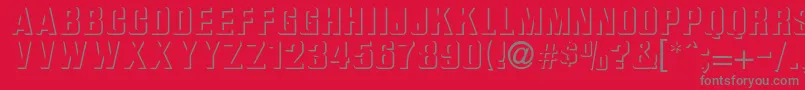 Ilkneemern-Schriftart – Graue Schriften auf rotem Hintergrund