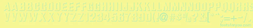 Ilkneemern Font – Green Fonts on Yellow Background