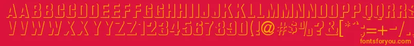 Ilkneemern Font – Orange Fonts on Red Background