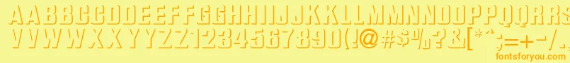 Ilkneemern Font – Orange Fonts on Yellow Background