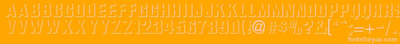 Ilkneemern-fontti – vaaleanpunaiset fontit oranssilla taustalla