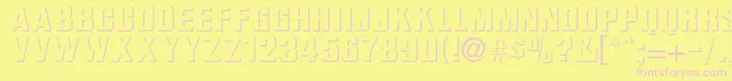Шрифт Ilkneemern – розовые шрифты на жёлтом фоне