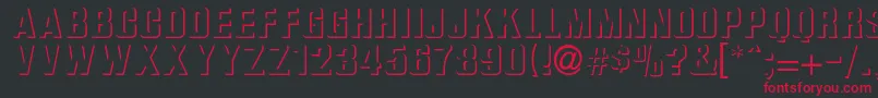 Ilkneemern Font – Red Fonts on Black Background