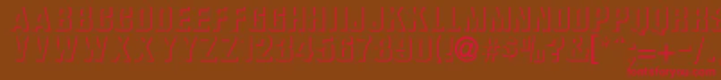 Ilkneemern Font – Red Fonts on Brown Background