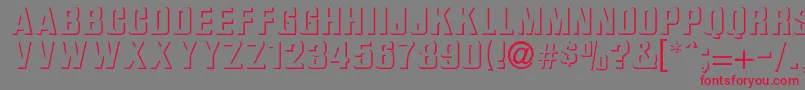 Ilkneemern Font – Red Fonts on Gray Background