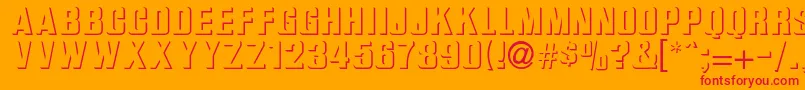 Ilkneemern Font – Red Fonts on Orange Background