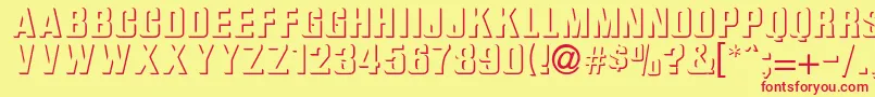 Ilkneemern Font – Red Fonts on Yellow Background