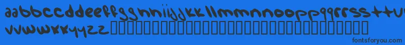 Wisers Font – Black Fonts on Blue Background