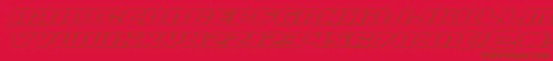 Police Capricusout – polices brunes sur fond rouge