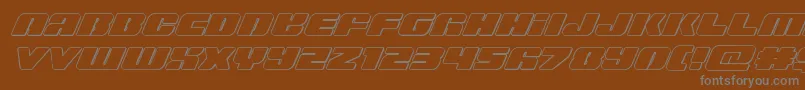 Capricusout Font – Gray Fonts on Brown Background