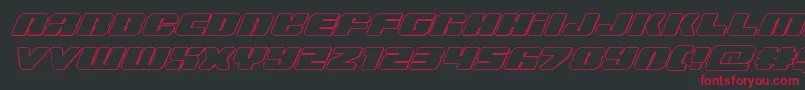 Capricusout Font – Red Fonts on Black Background