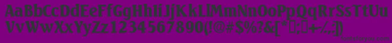 Czcionka Variodisplayssk – czarne czcionki na fioletowym tle