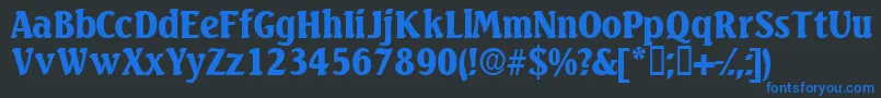 Variodisplayssk Font – Blue Fonts on Black Background