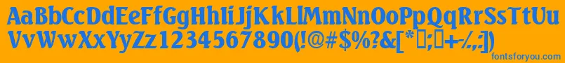 Variodisplayssk Font – Blue Fonts on Orange Background