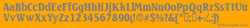 Czcionka Variodisplayssk – szare czcionki na pomarańczowym tle