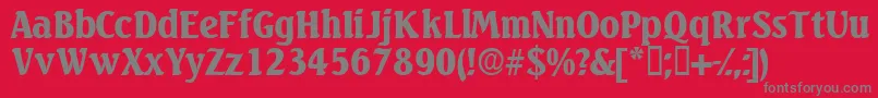 Variodisplayssk-Schriftart – Graue Schriften auf rotem Hintergrund