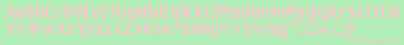 Variodisplayssk-Schriftart – Rosa Schriften auf grünem Hintergrund
