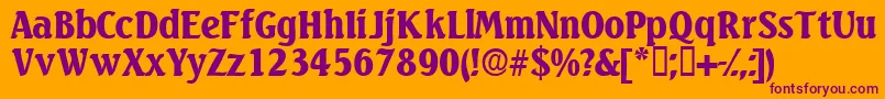Variodisplayssk Font – Purple Fonts on Orange Background