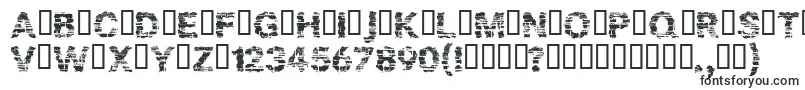 Bark-Schriftart – Erodierte Schriften