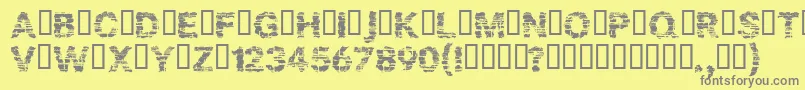 Bark Font – Gray Fonts on Yellow Background