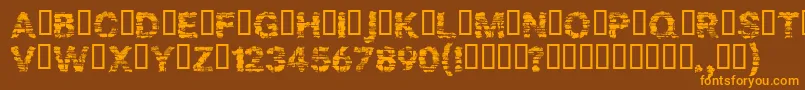 Шрифт Bark – оранжевые шрифты на коричневом фоне