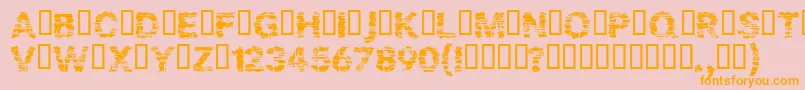 Bark Font – Orange Fonts on Pink Background