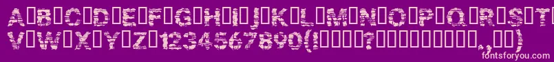 Bark Font – Pink Fonts on Purple Background