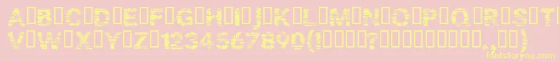 Bark Font – Yellow Fonts on Pink Background