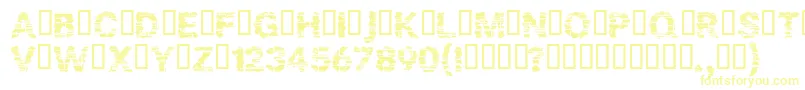 Bark Font – Yellow Fonts on White Background