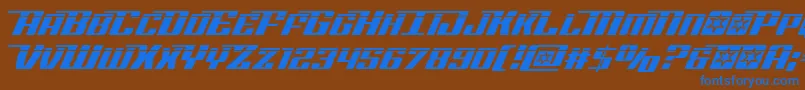 Rocketpoplaser2 Font – Blue Fonts on Brown Background
