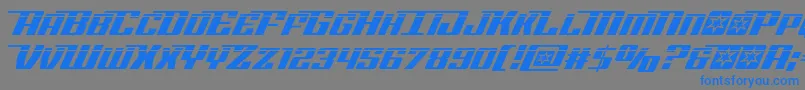 Rocketpoplaser2 Font – Blue Fonts on Gray Background