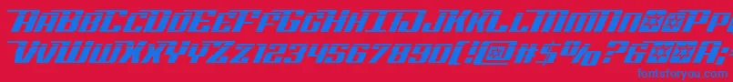 Rocketpoplaser2 Font – Blue Fonts on Red Background