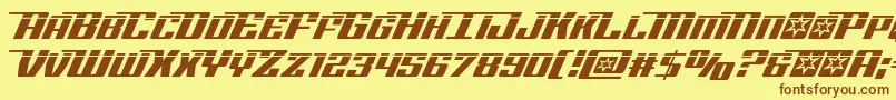 Rocketpoplaser2 Font – Brown Fonts on Yellow Background