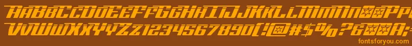 Rocketpoplaser2 Font – Orange Fonts on Brown Background