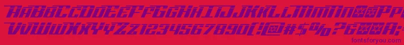 Rocketpoplaser2-Schriftart – Violette Schriften auf rotem Hintergrund