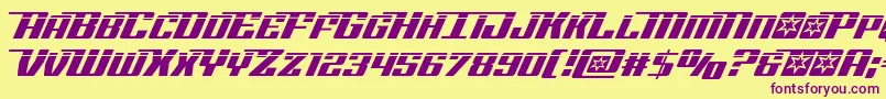 Rocketpoplaser2 Font – Purple Fonts on Yellow Background
