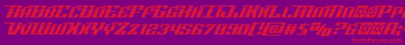 Шрифт Rocketpoplaser2 – красные шрифты на фиолетовом фоне