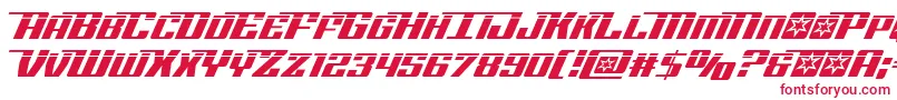 フォントRocketpoplaser2 – 白い背景に赤い文字