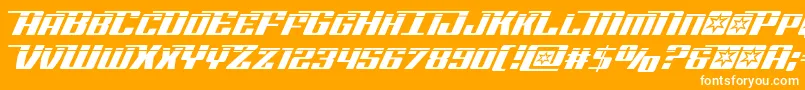 Rocketpoplaser2 Font – White Fonts on Orange Background