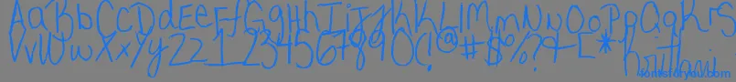 fuente MyVeryOwnHandwriting. – Fuentes Azules Sobre Fondo Gris