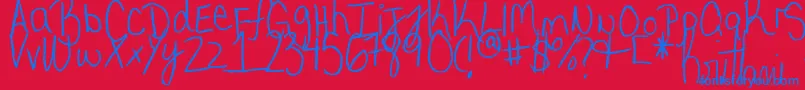 fuente MyVeryOwnHandwriting. – Fuentes Azules Sobre Fondo Rojo