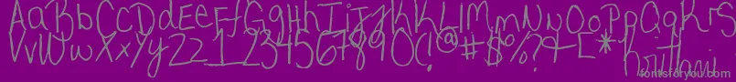 MyVeryOwnHandwriting.-Schriftart – Graue Schriften auf violettem Hintergrund