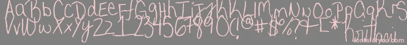 MyVeryOwnHandwriting. Font – Pink Fonts on Gray Background