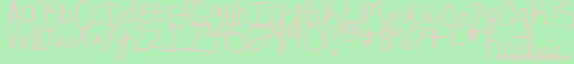 MyVeryOwnHandwriting. Font – Pink Fonts on Green Background