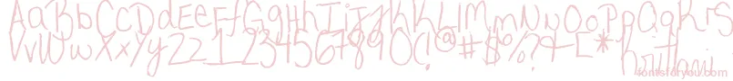 MyVeryOwnHandwriting. Font – Pink Fonts on White Background