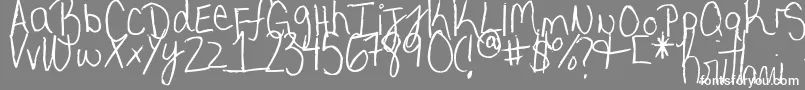 MyVeryOwnHandwriting. Font – White Fonts on Gray Background