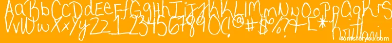 fuente MyVeryOwnHandwriting. – Fuentes Blancas Sobre Fondo Naranja