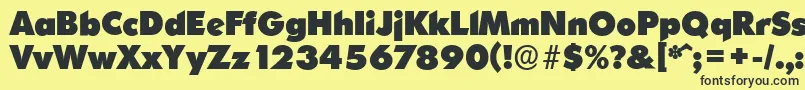 OrnitonsserialHeavyRegular Font – Black Fonts on Yellow Background