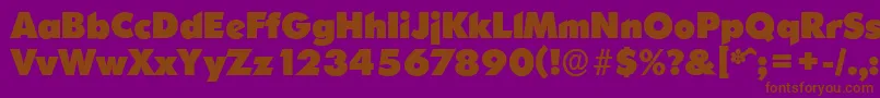 OrnitonsserialHeavyRegular Font – Brown Fonts on Purple Background