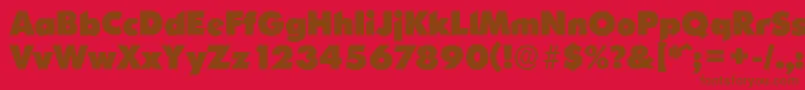 OrnitonsserialHeavyRegular Font – Brown Fonts on Red Background